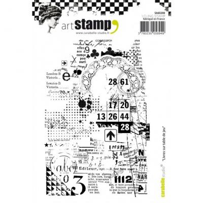 Carabelle Studio cling stamp - livres sur table de jeu